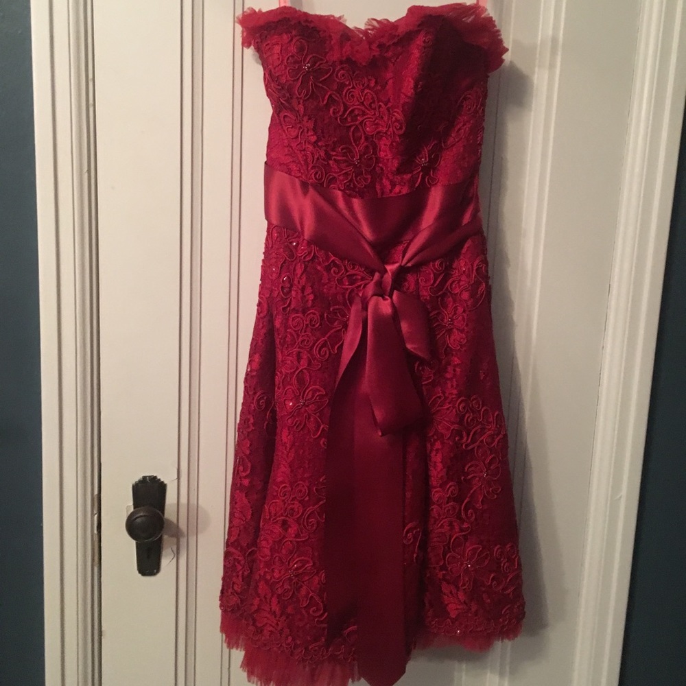 Red Maggie Sotero dress